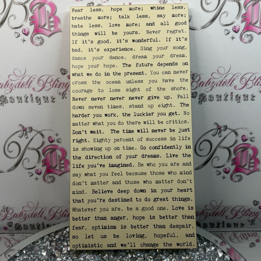 Inspirational Quote Wooden Sign - Neutral Typography
